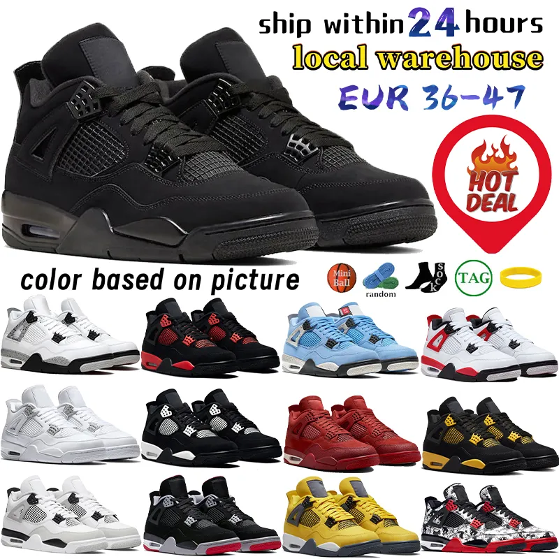 Save Big on Bulk Basketball Shoes 40 Mens Basketball Shoes 4s Local  Warehouse Outdoor Womens Sport Platform Running Sneakers Trainer Red  Thunder