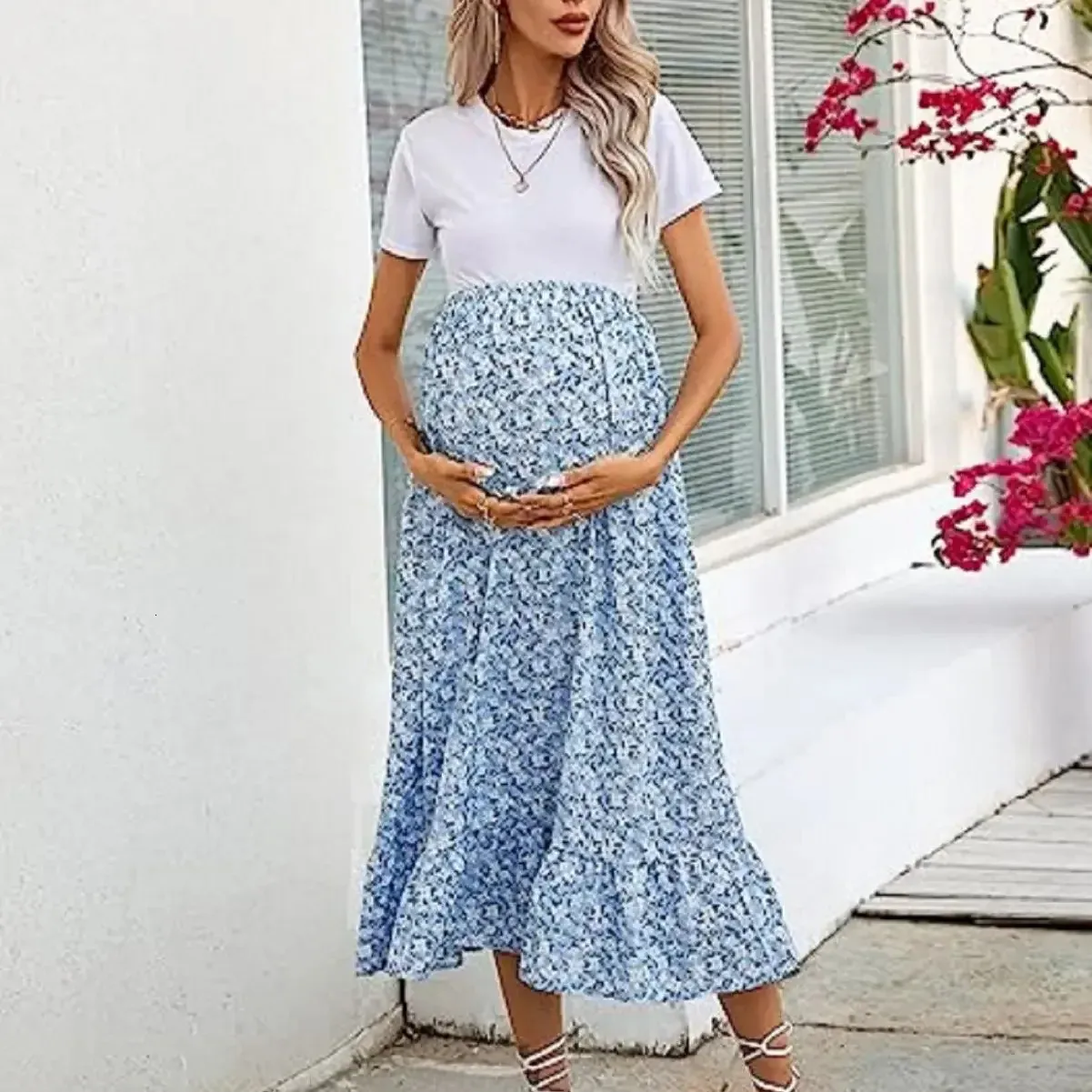 cotton dresses for pregnant women Buy Maternity Mint Green Cotton Dress
