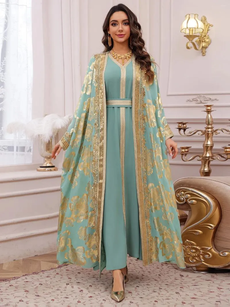 Ethnic Clothing Eid Women Dress Muslim Abaya Embroidery Party Jalabiya ...