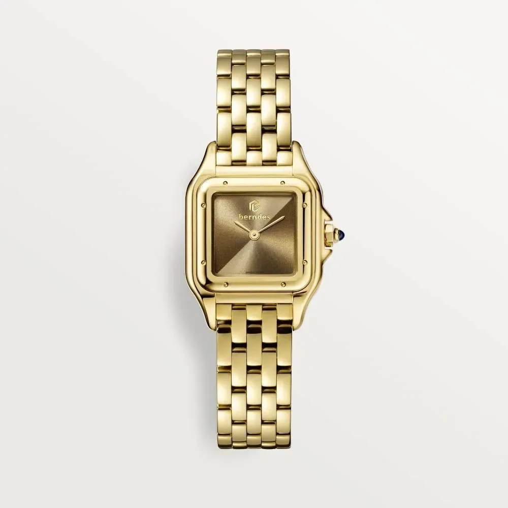 Luxury Design Square -Face Gold Women\'s Watch Ladies Square Bamboo Node Quartz Watch Luxury Retro High  main image 3