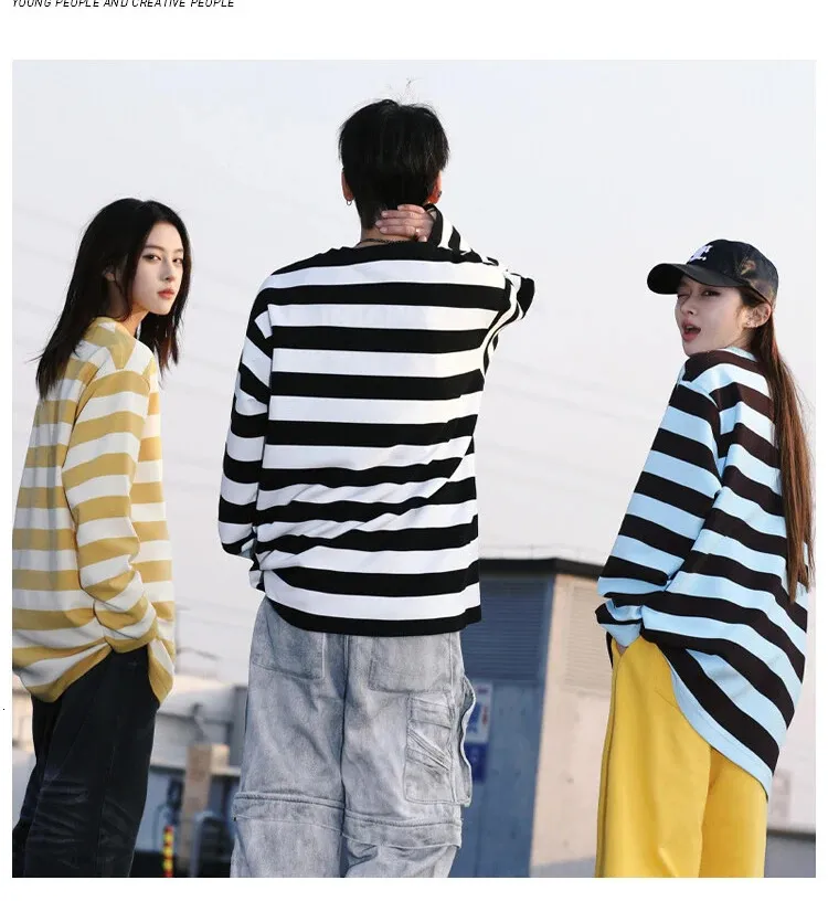 Wholesale LAPPSTER Y2K Striped Blue Graphic T Shirts  From