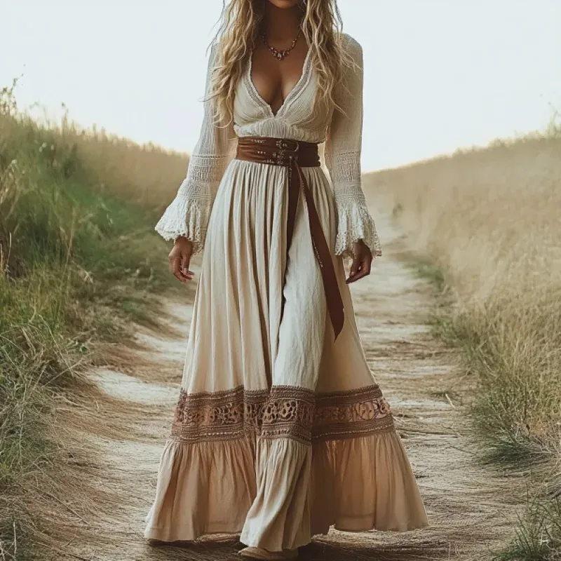 JIEYAO Cintura a catena concho occidentale, catena regolabile in metallo, cinture bohémien da donna per abiti da concerto country, Argento, taglia unica