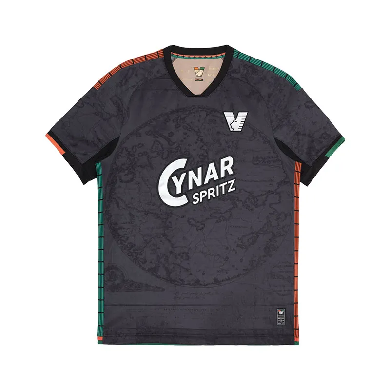 25 26 Venezia FC Soccer Jerseys Pre Match Home Black Goalkeeper