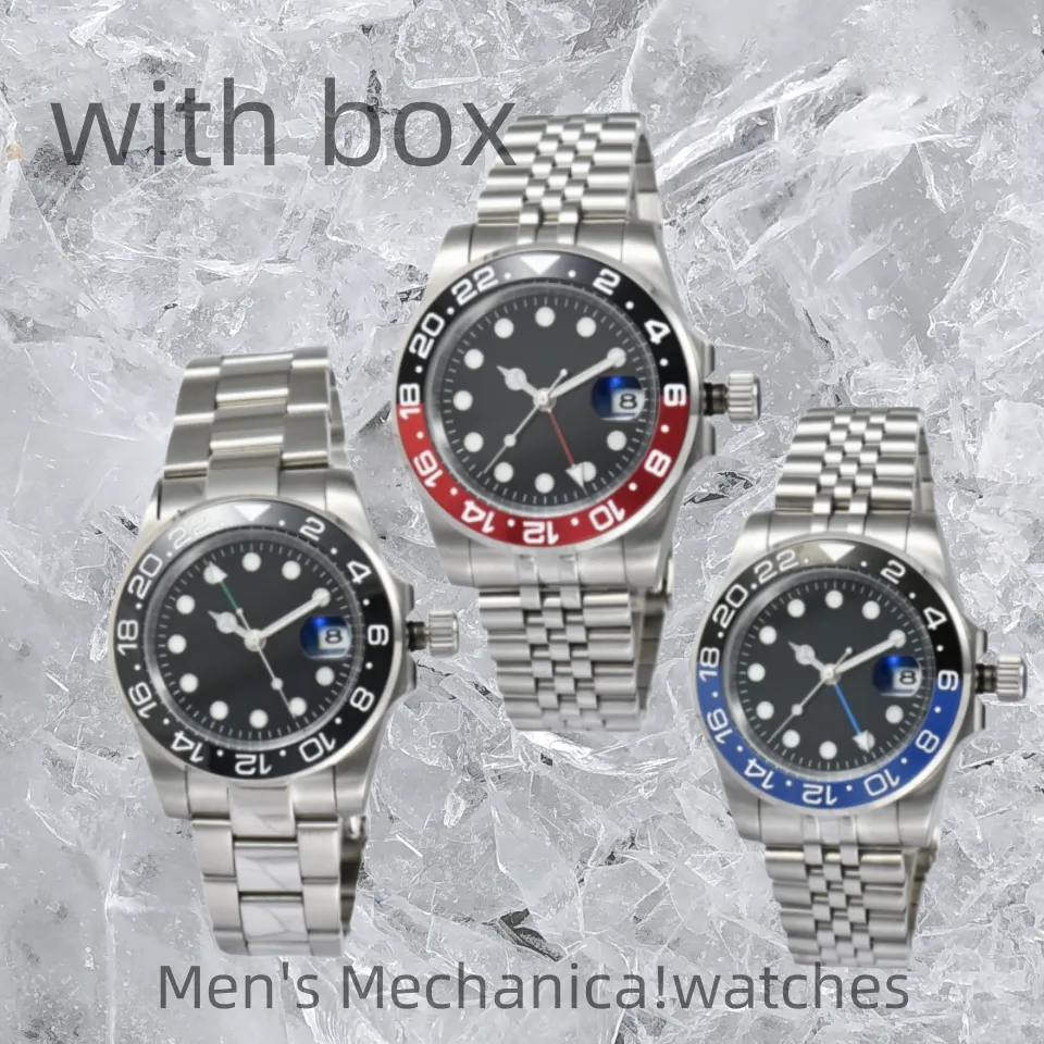 Mens Luxury Ceramic Bezel Watch With Sapphire Crystal Slide Lock