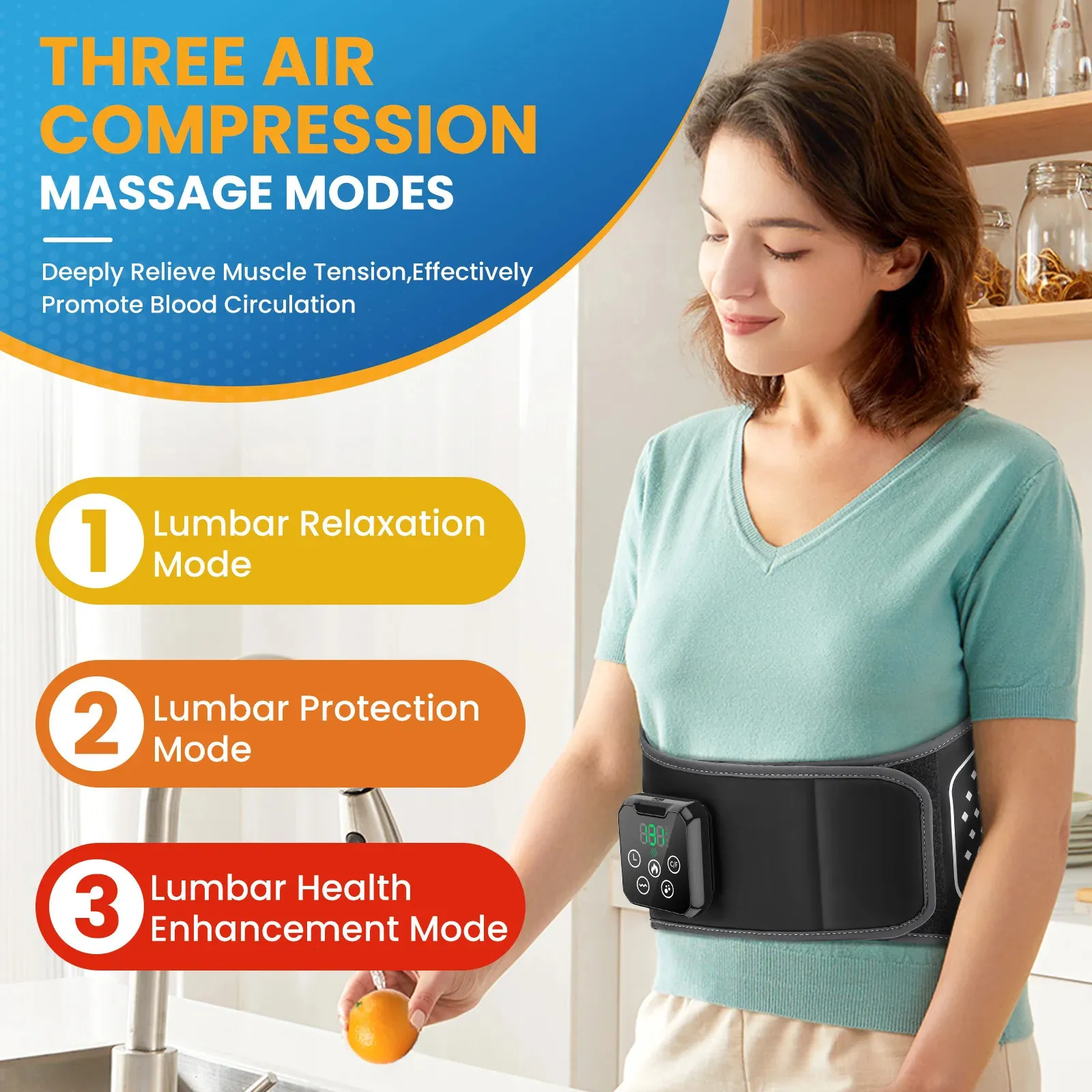 Electric Waist Heated Back Massager With Controller,... From 