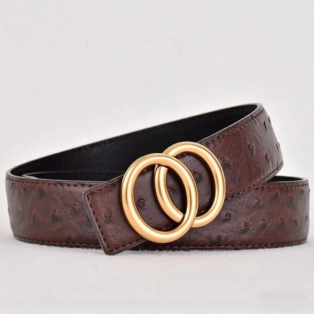 Designer Belt Coffee For Men With Smooth Buckle ... From Fashionshop ...