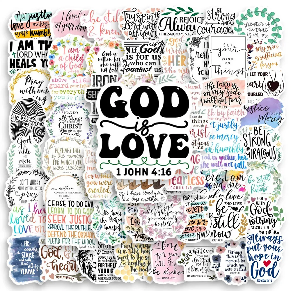 Waterproof Inspirational Bible Verses Pretty Good Stickers For Laptop ...