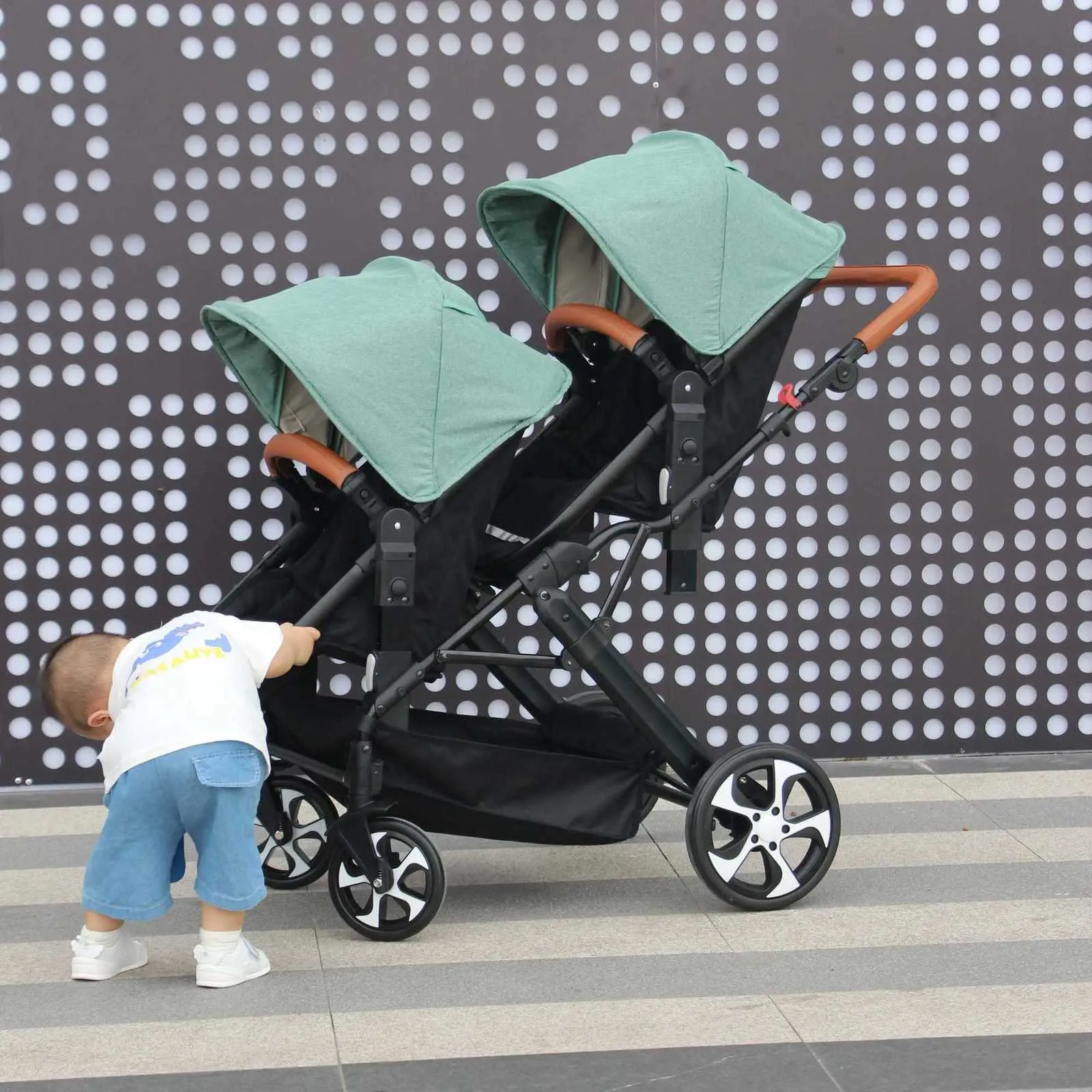 Z250903 Ikiz Arabası Çift Bebek Arabası Katlanabilir Yi TL9