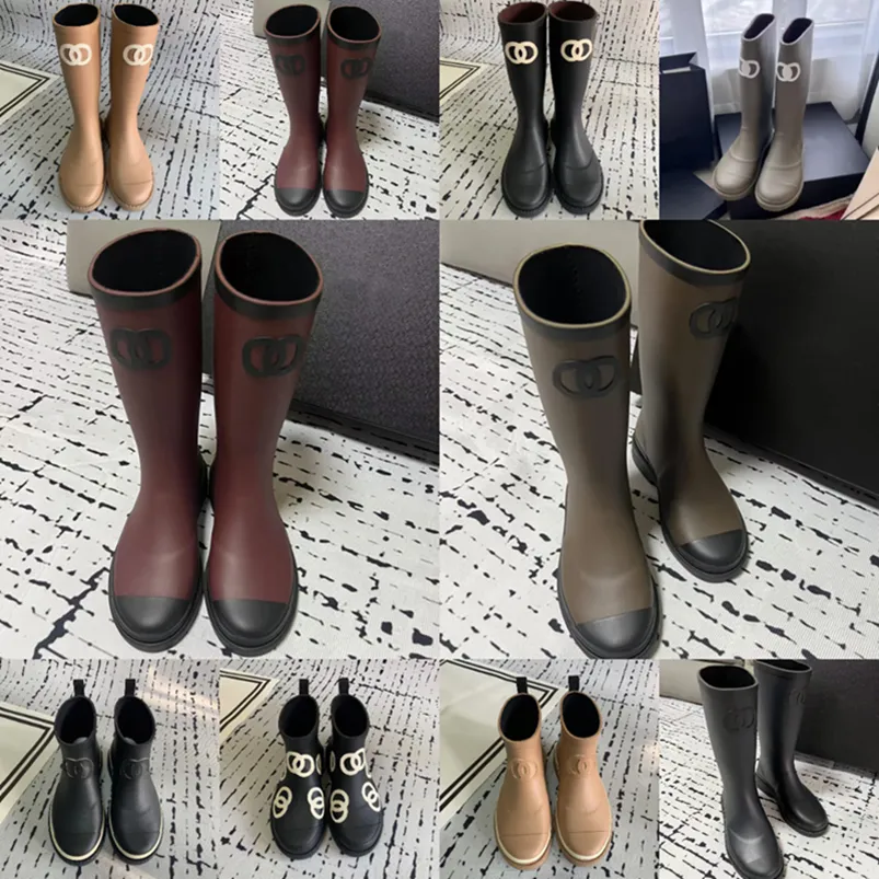 Save Big on Bulk Square Toe Ankle Boots 35 41 Top Brand Designer Square Toe  Women Rain Boots Thick Heel Thicks Sole Ankle Boot Women's Rubber Boot
