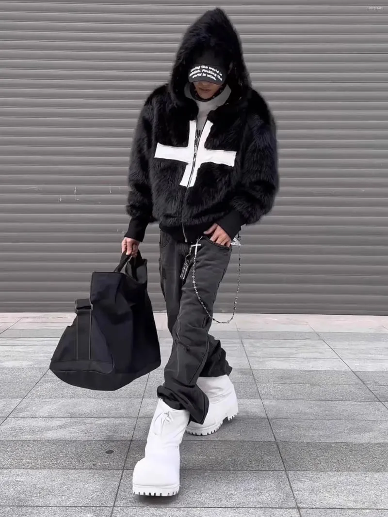 Felpe Con Cappuccio Da Uomo Inverno Corto Fresco Caldo Morbido