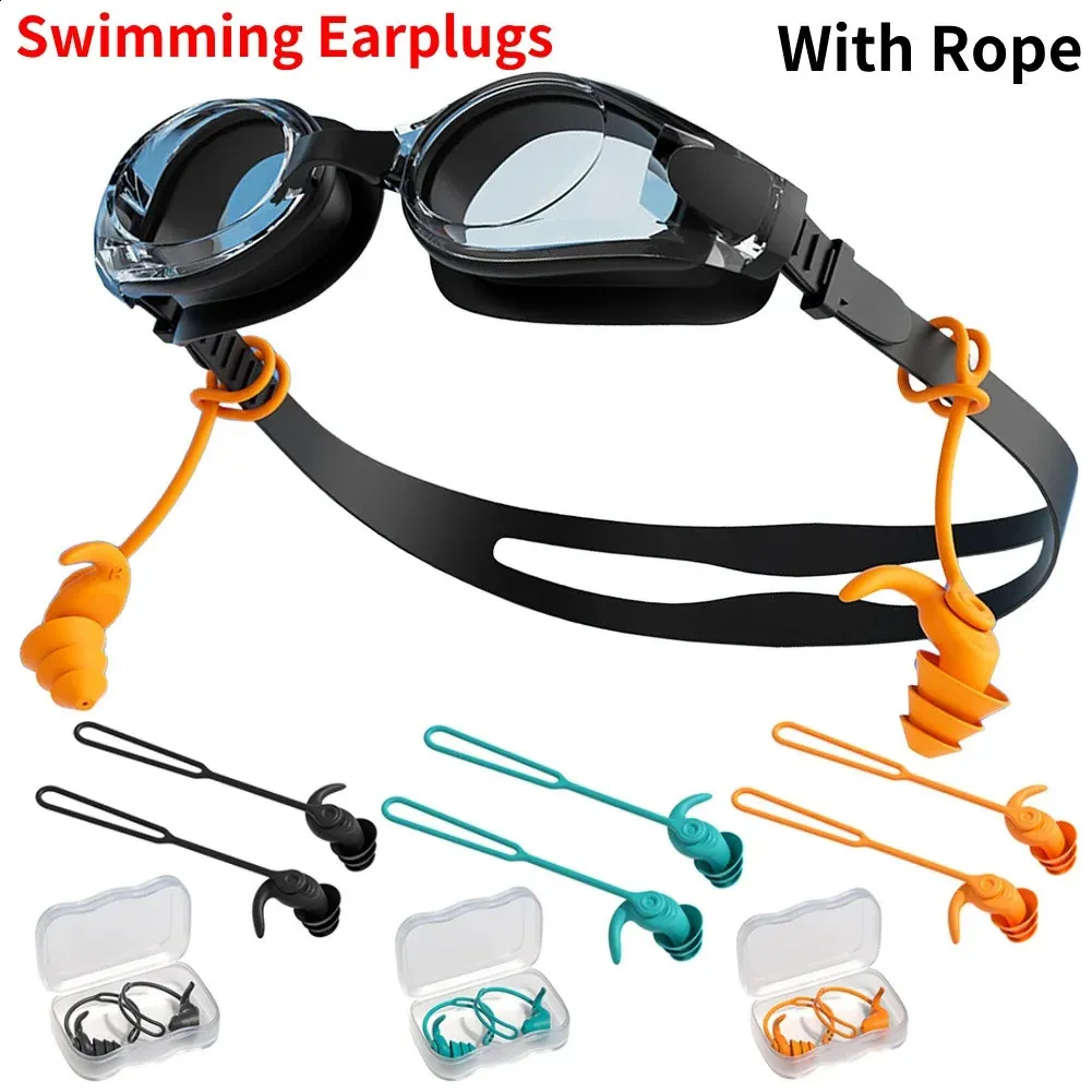 Swim Ear Plugs: Silicone Waterproof Antinoise Swimming Earplugs for ...