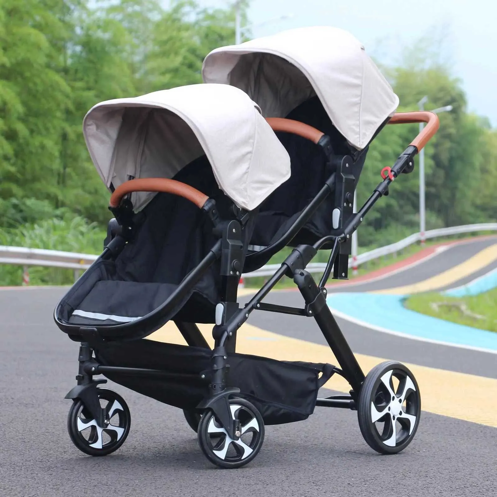 Z250903 Ikiz Arabası Çift Bebek Arabası Katlanabilir Yi TL9