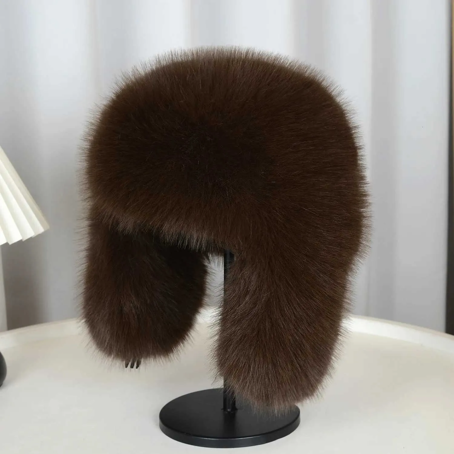GIBZ Winter Trapper Hat For Women – Plush Faux Fur Russian Cap