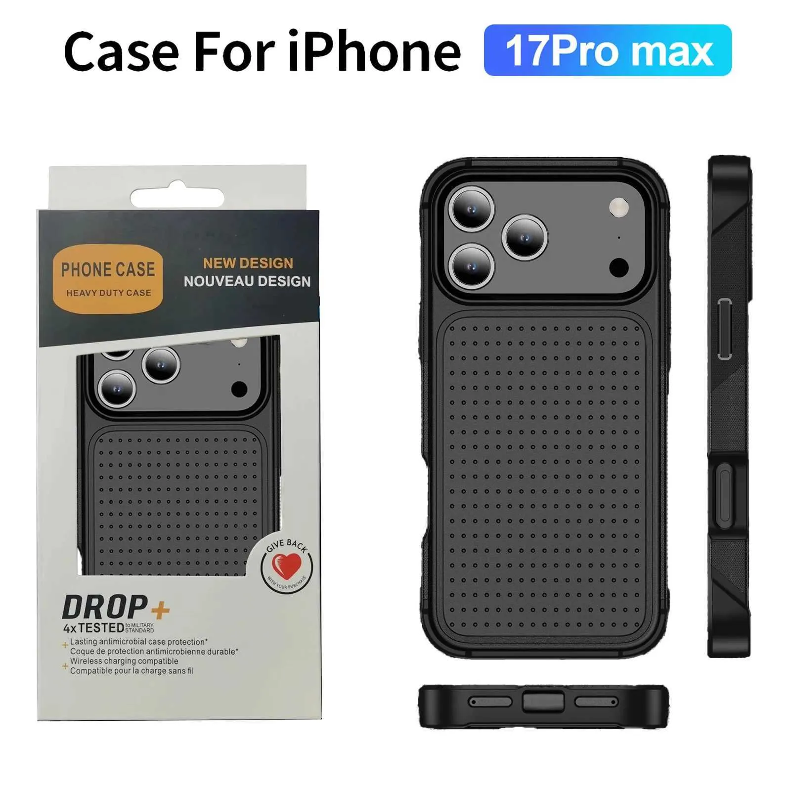 Save Big on Bulk Shockproof Iphone 16 Case Heavy Duty Shockproof Armor  Rugged Case For IPhone 17 Pro Max Air 16 15 14 Plus 13 12 11 Ott With Box  - Main Image