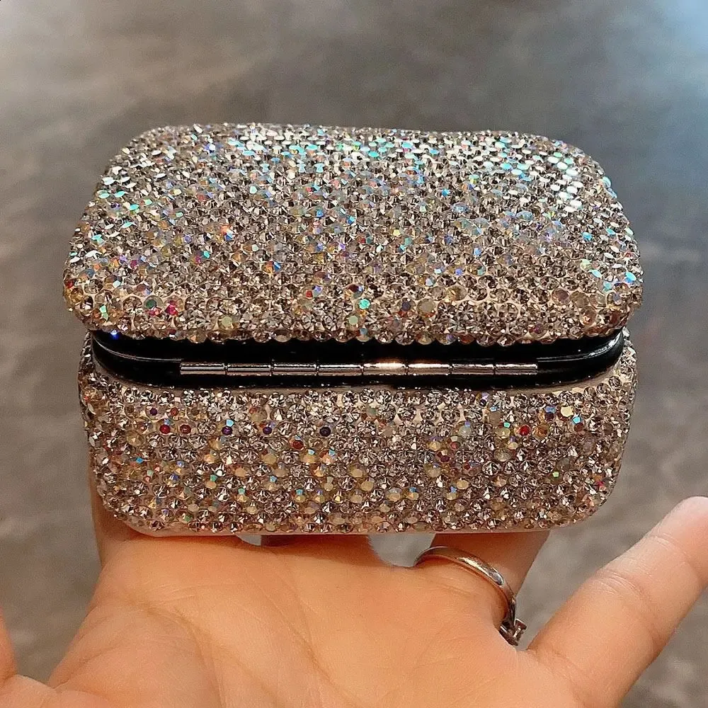 ✓ DHgate 거울이 달린 블링 미니 보석 상자 실버 라인스톤 목걸이 보관 케이스 소형 여행용 보석 디스플레이 스탠드 | 인기 상품  확인