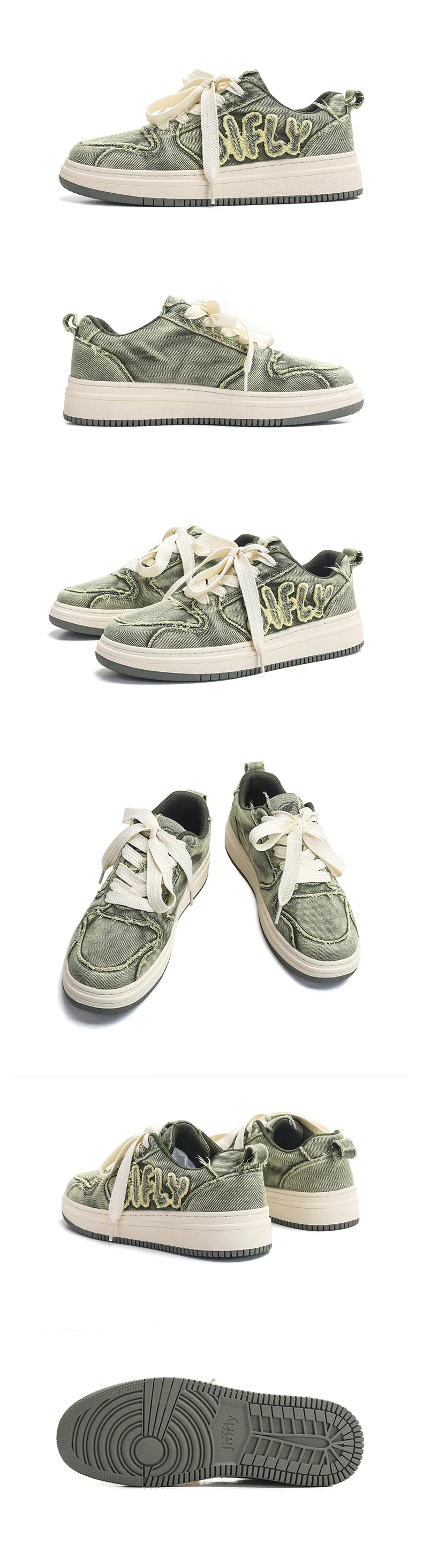 Board 2025 Autumn New Denim Breathable Thick Sole Korean Version Trendy And Versatile Low Top Casual Sports Men's_voghion.com