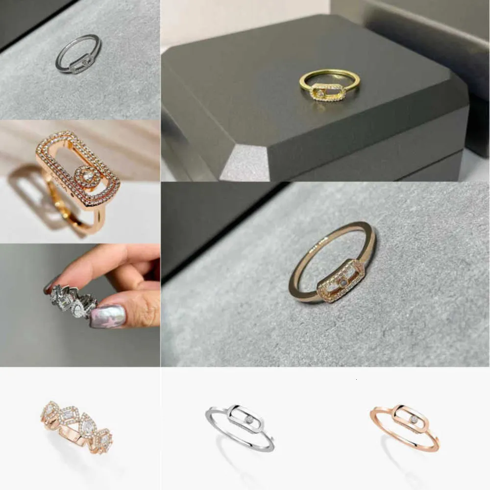 Band Rings Brand Move Luxury Real Stone 925 Sterling Gold Rose Gold ...