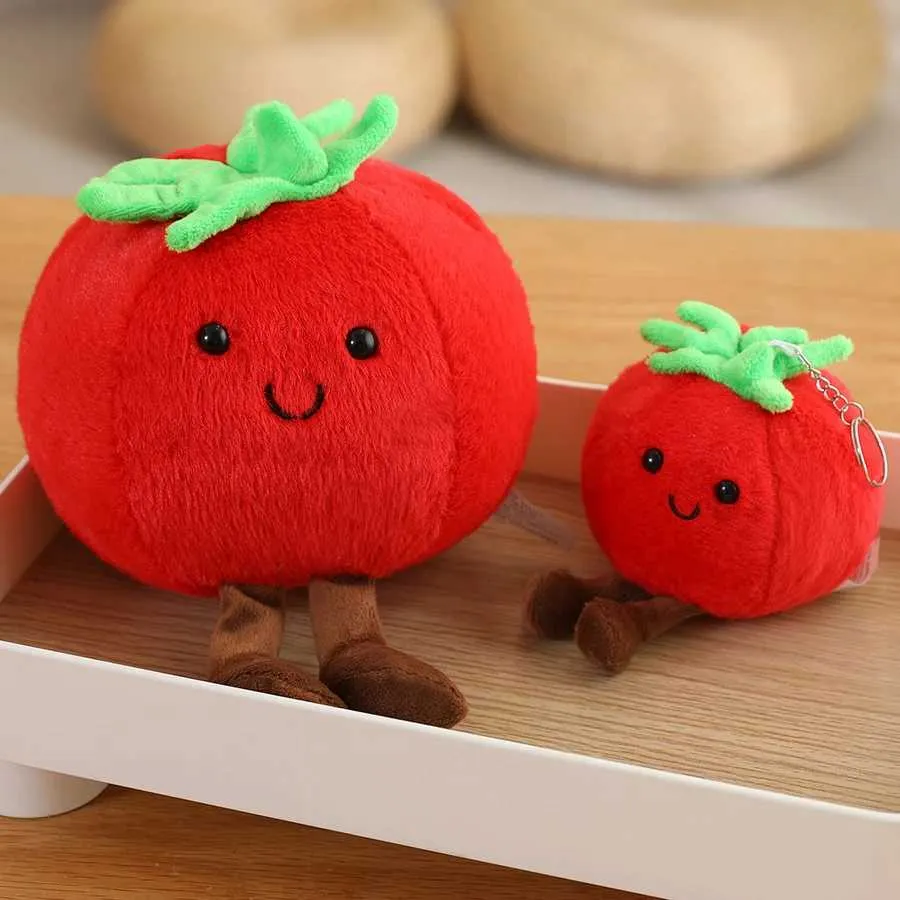 かわいいトマトぬいぐるみフィギュア人形果物野菜食品ぬいぐるみ装飾