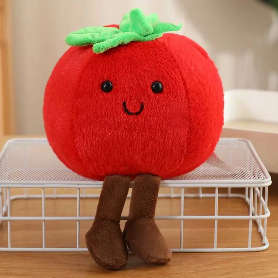 かわいいトマトぬいぐるみフィギュア人形果物野菜食品ぬいぐるみ装飾