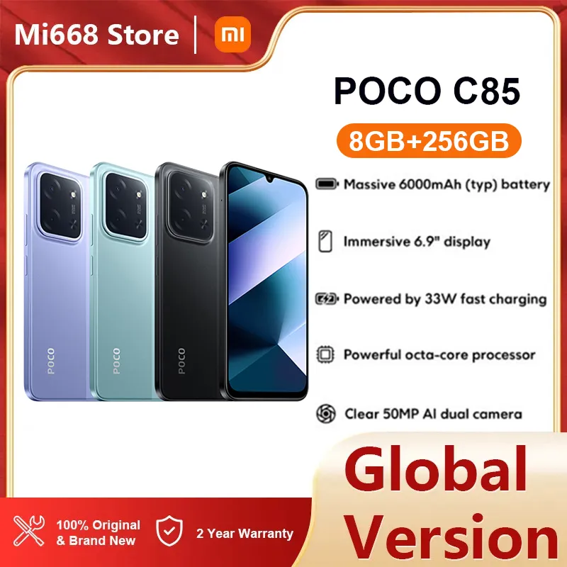 Xiaomi Poco C85 NFC, 8+256GB, MediaTek Helio G81 Ultra, 6.9 , 120