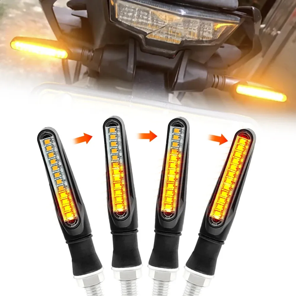 250911 Motorcycle LED Turn Signals Rear Brake Tail Flashing Directional ...