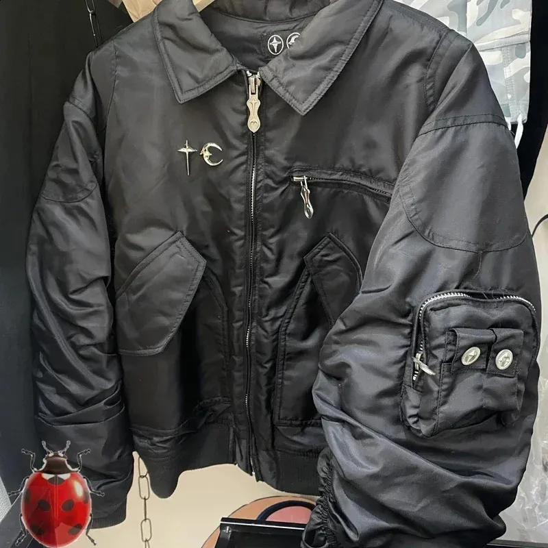 【24時間以内発送】Thug Club MA-1 flight jacket Winter Thug Club Star Moon Bomber Jacket Thick From Huantong05