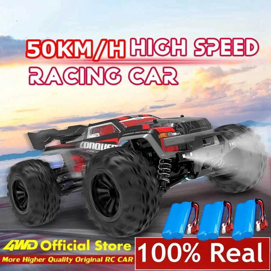 Womaqu Voiture RC télécommandée, 1:14 2,4 GHz Monster RC Truck 4WD Offroad RC Car à grande vitesse 40 km/h, voiture RC 4x4 avec 2 batteries de 1300