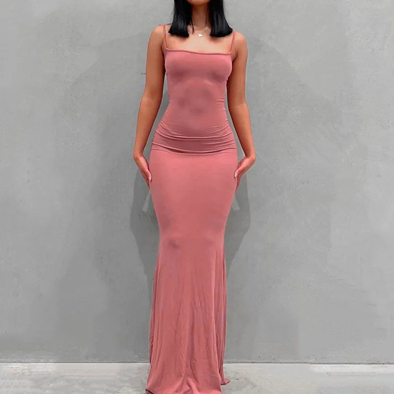 2026 SKS Women's Floor-Length Casual Bodycon Dress Sleeveless Cashmere  Blend Pink Black from Dhgate Street Style Dresses - price 37.43