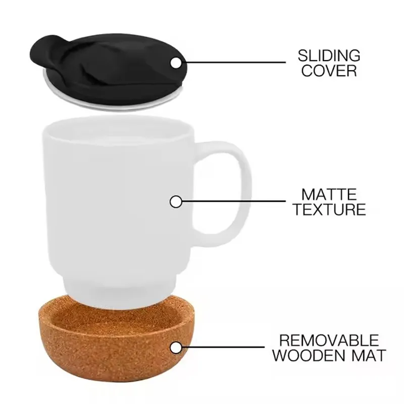 Tazza in ceramica a sublimazione da 12 once con cono bianco di buona qualità all