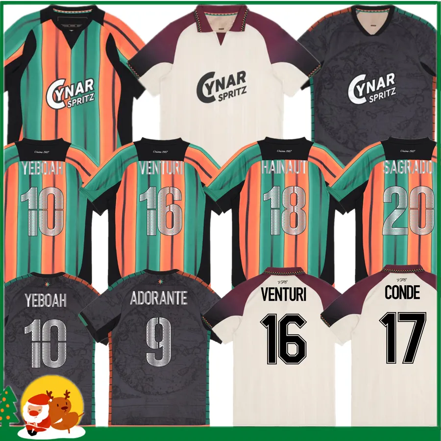 Venezia FC ジャージ XXL ヴェネツィア　ユニフォーム ヴェネツィア FC 2024 サッカー ジャージ ホーム ブラック、アウェイ