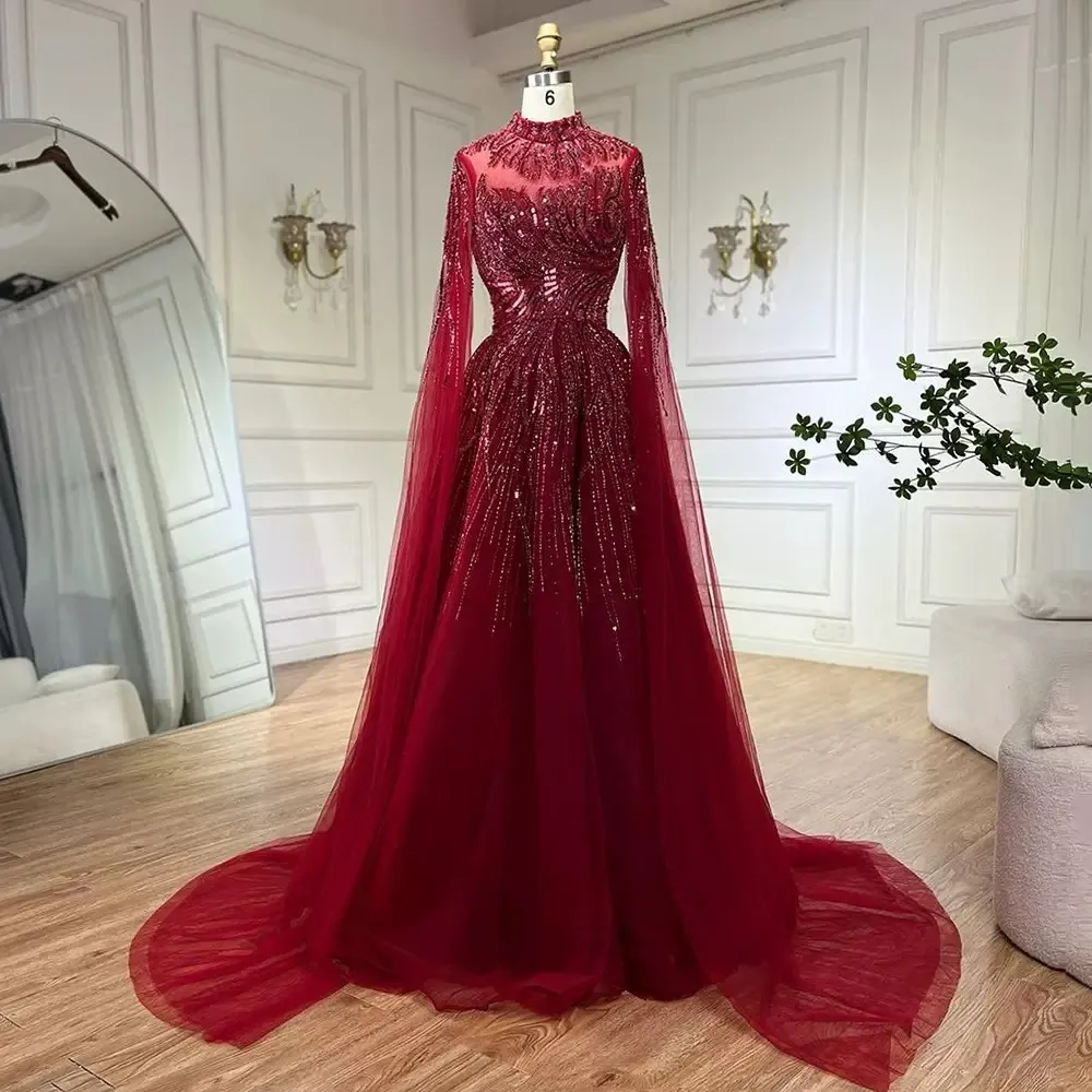 arab engagement dresses Rose Gold Silver Prom Dress Long Sleeves Dubai Evening Dresses Muslim Women  Wedding Party Gowns Elegant Silver Grey Arabic Nikkah Engagement
