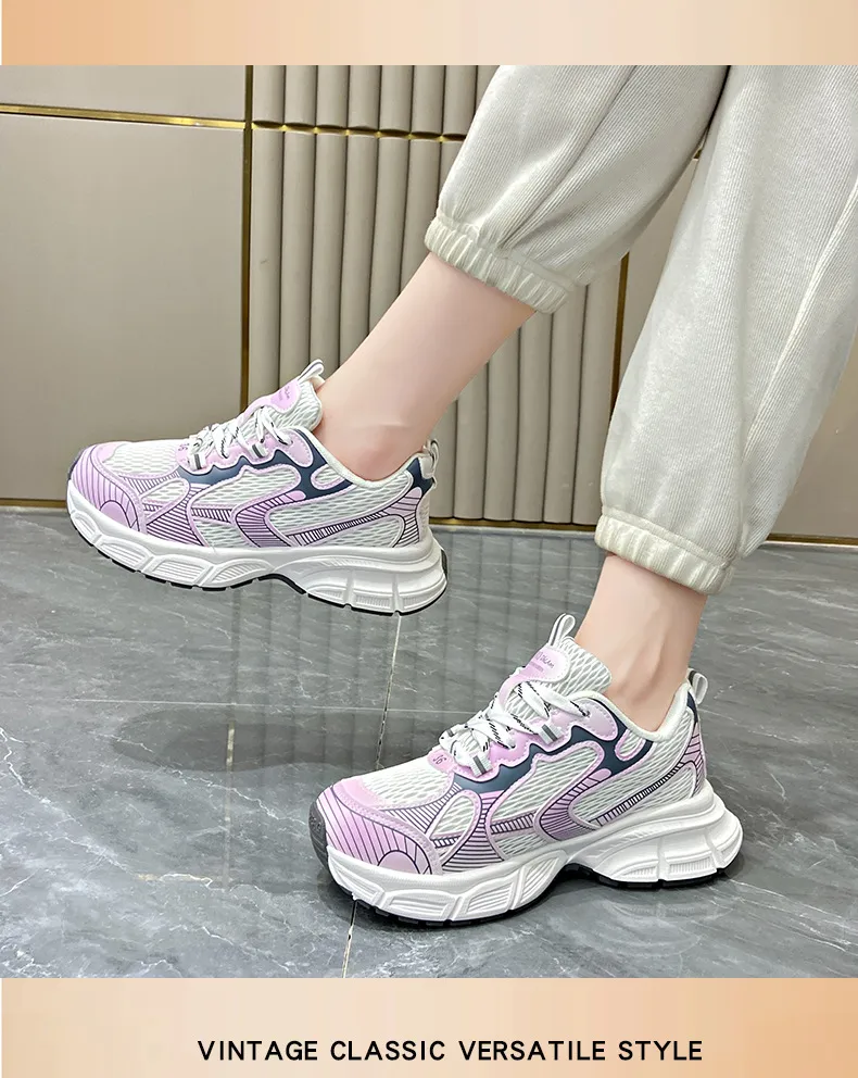 Vintage Women's Breathable Running Shoes Comfortable Trainers_voghion.com