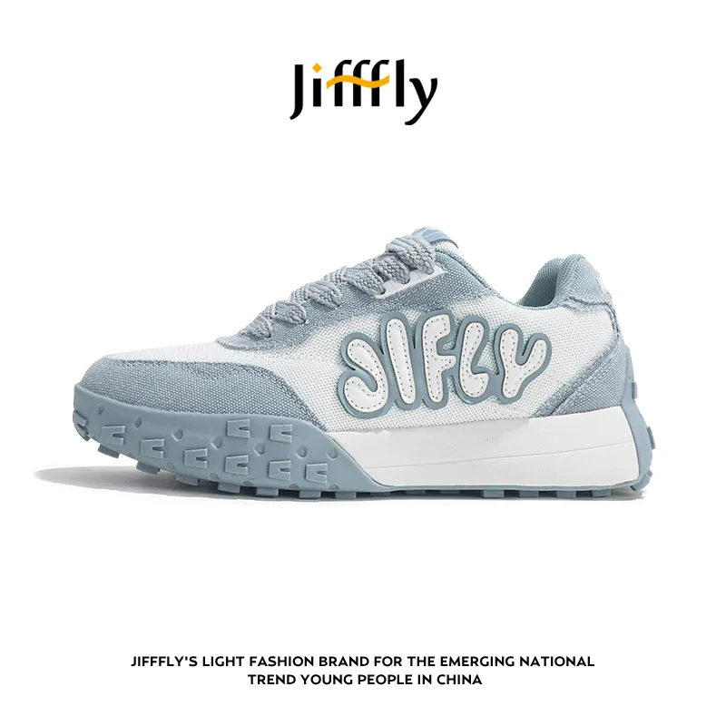 Jifffly Designer 2025 Nieuwe Herfst/Winter Klassieke Retro Veelzijdige Sportschoenen met Dikke Zool voor Heren en Dames Blauw Zwart_voghion.com
