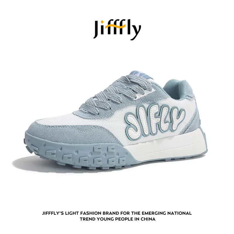 Jifffly Designer 2025 Nieuwe Herfst/Winter Klassieke Retro Veelzijdige Sportschoenen met Dikke Zool voor Heren en Dames Blauw Zwart_voghion.com