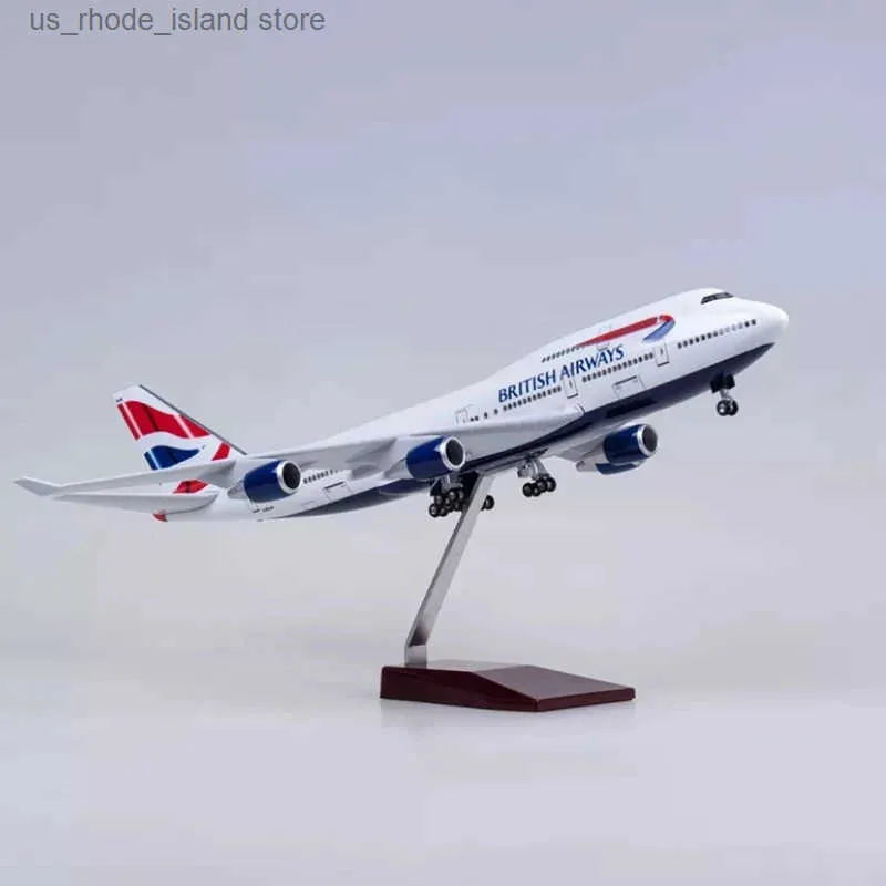 British Airways B747 Diecast Qantas Airplane Model 1:50 Scale With LED ...