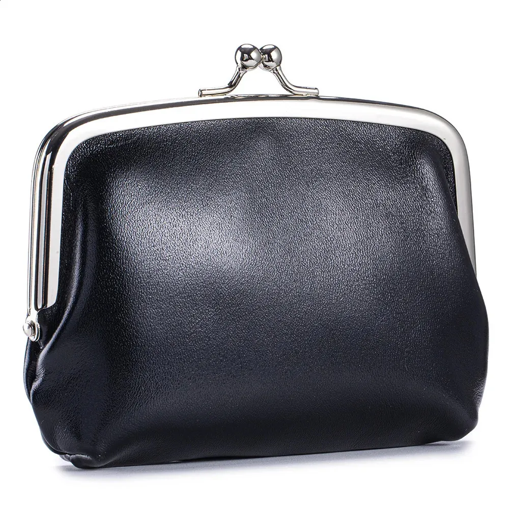 ☆ DHgate 프레임 여성용 동전 지갑 여성용 빈티지 오일 왁스 가죽 키스락 버클 체인지 파우치 클러치 지갑 | 신상품 바로 구매