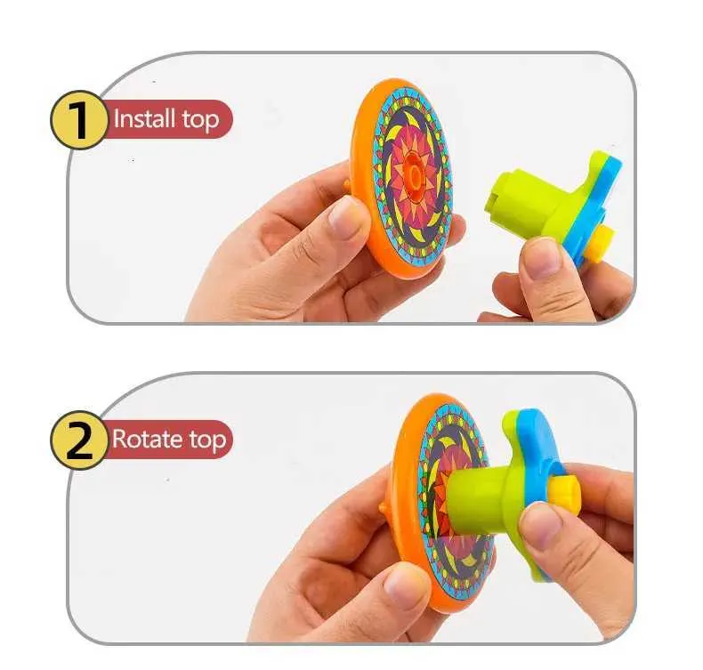 Stacked Spinning Top Kids Gyro Multi-Layer Rotate Folding Toy with ...