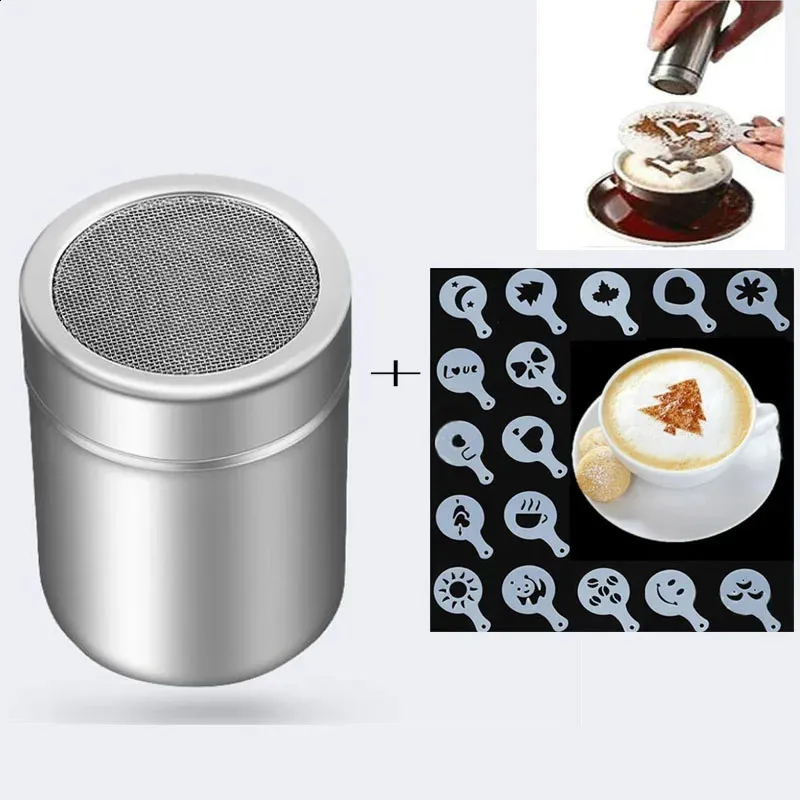 Stainless Steel Chocolate Shaker And Coffee Sifter Set Cocoa Flour ...
