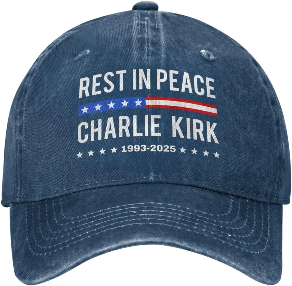 Fashion Rest in Peace Kirk Hats Memorial Tribute Charlie 1993 2025 Denim Cap
