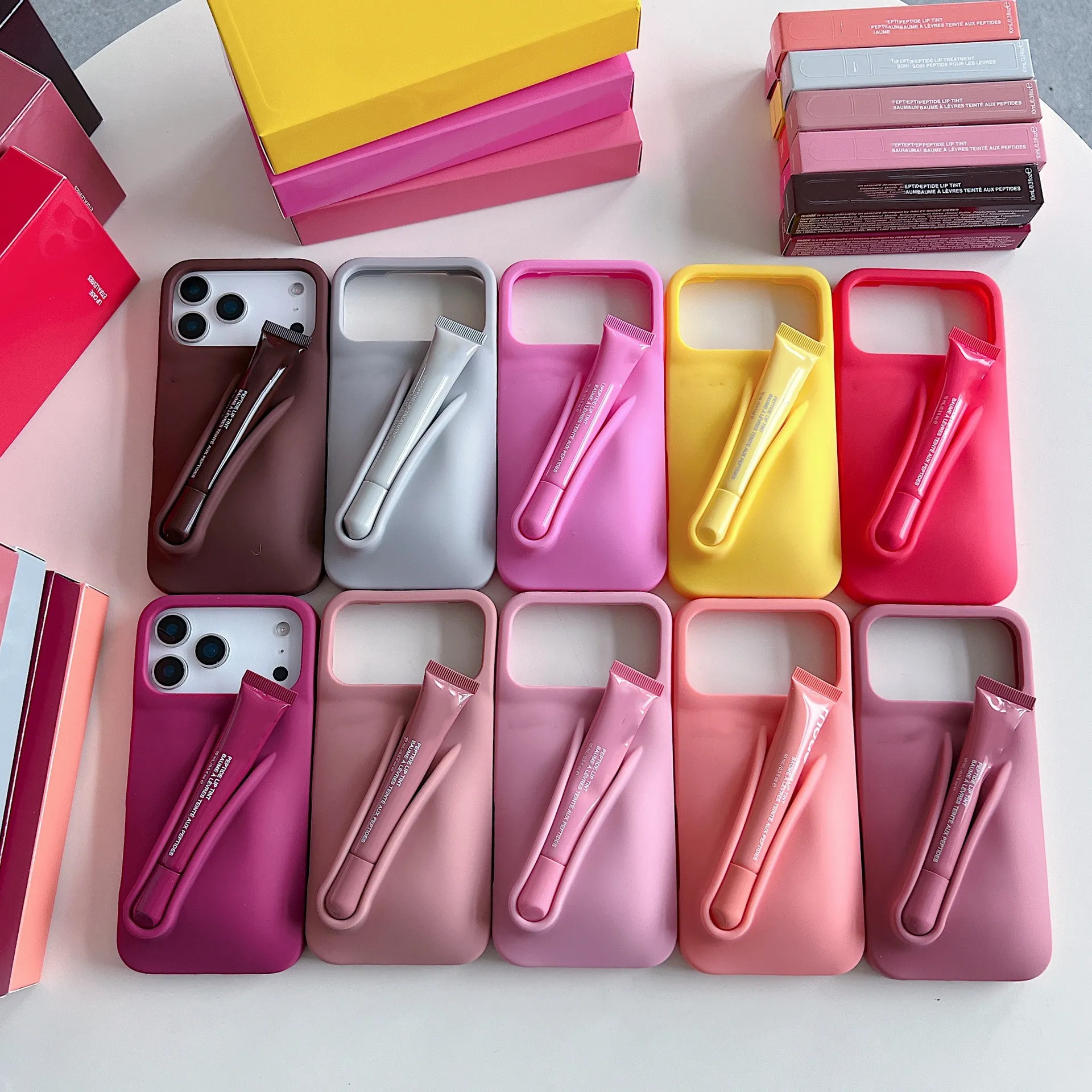 Lipstick 3D Silicone Phone Case For IPhone 16 15 14... 