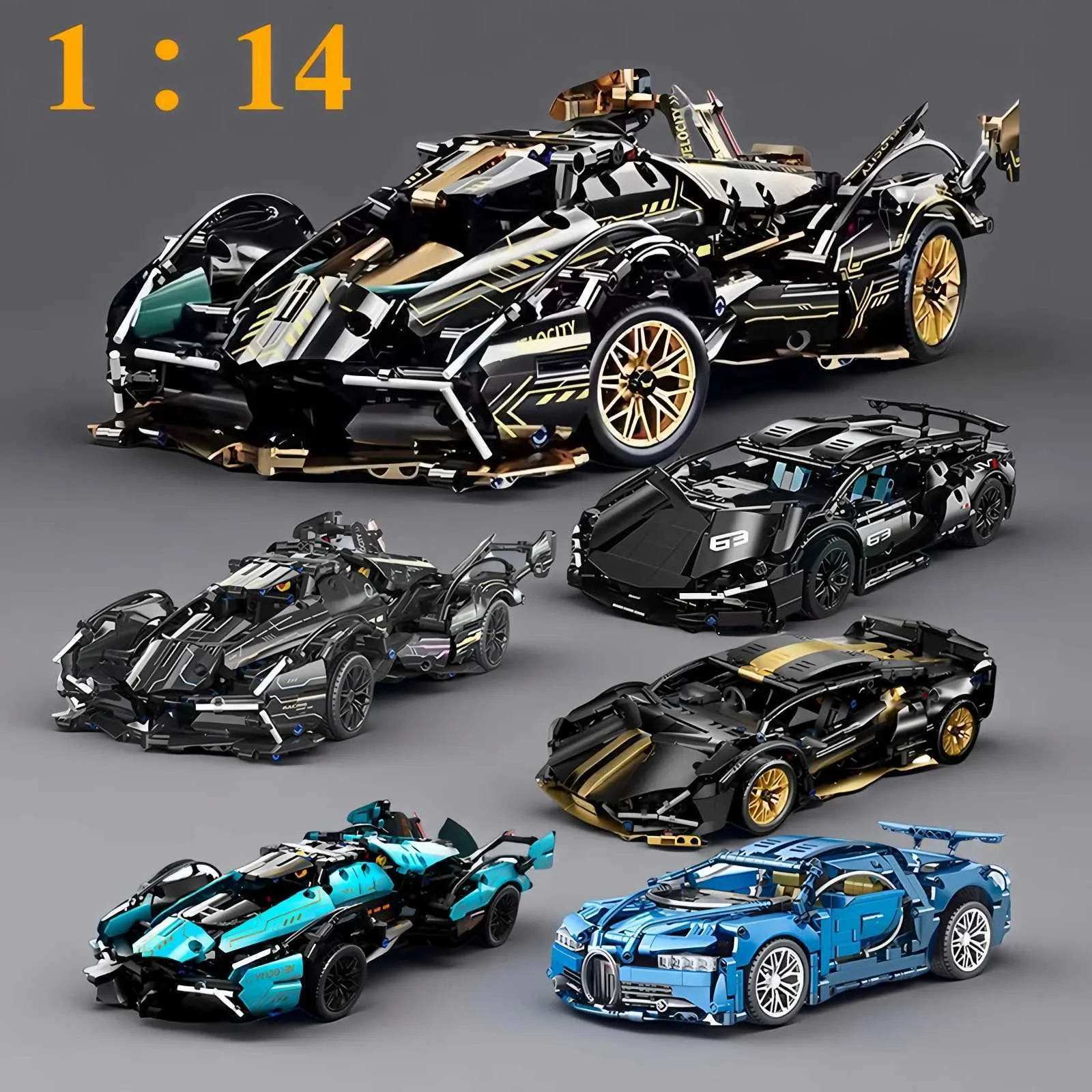 Technical Racing 114 Model Sports Car Building Block Assembly Brick Car ...