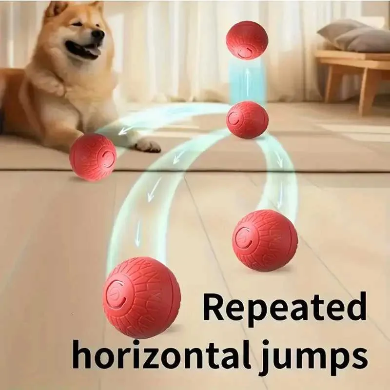 Interaktiver Smart Hundespielball Elektronisch USB Wiederaufladbar  Beweglich Springend Fr Welpen Groe Hunde Kauspielzeug Robust Langlebig
