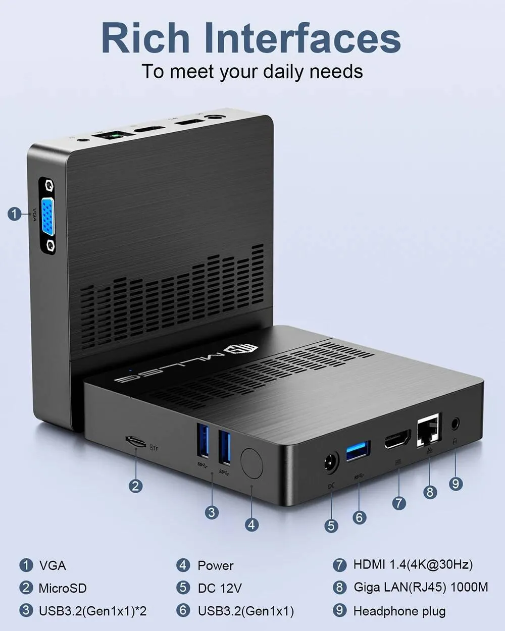 MLLSE MINI PC M2 AIR Intel Gemini Lake N4000 Intel Du $121.2