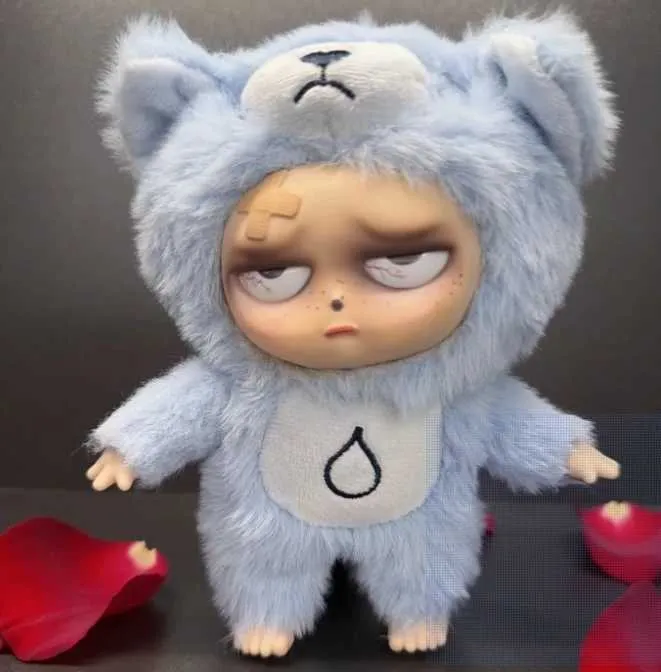 本物の眠れないグランピピ不眠症暴走赤ちゃんぬいぐるみ盲目の箱の装飾