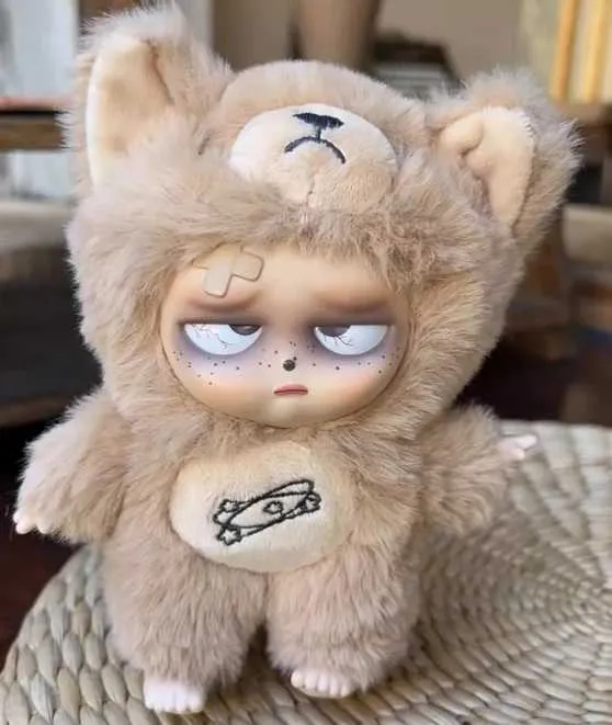 本物の眠れないグランピピ不眠症暴走赤ちゃんぬいぐるみ盲目の箱の装飾