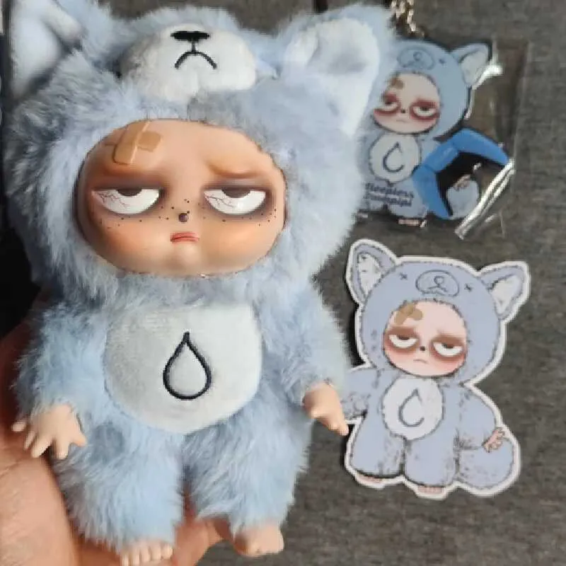 本物の眠れないグランピピ不眠症暴走赤ちゃんぬいぐるみ盲目の箱の装飾