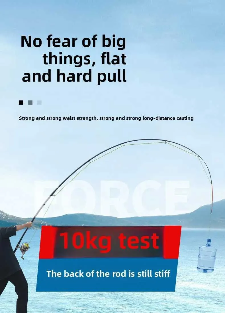 Fish Rods Heavy Set Rock New Upgraded Long Casting Sea Fishing Rod Full Set, Super Hard Carbon ...