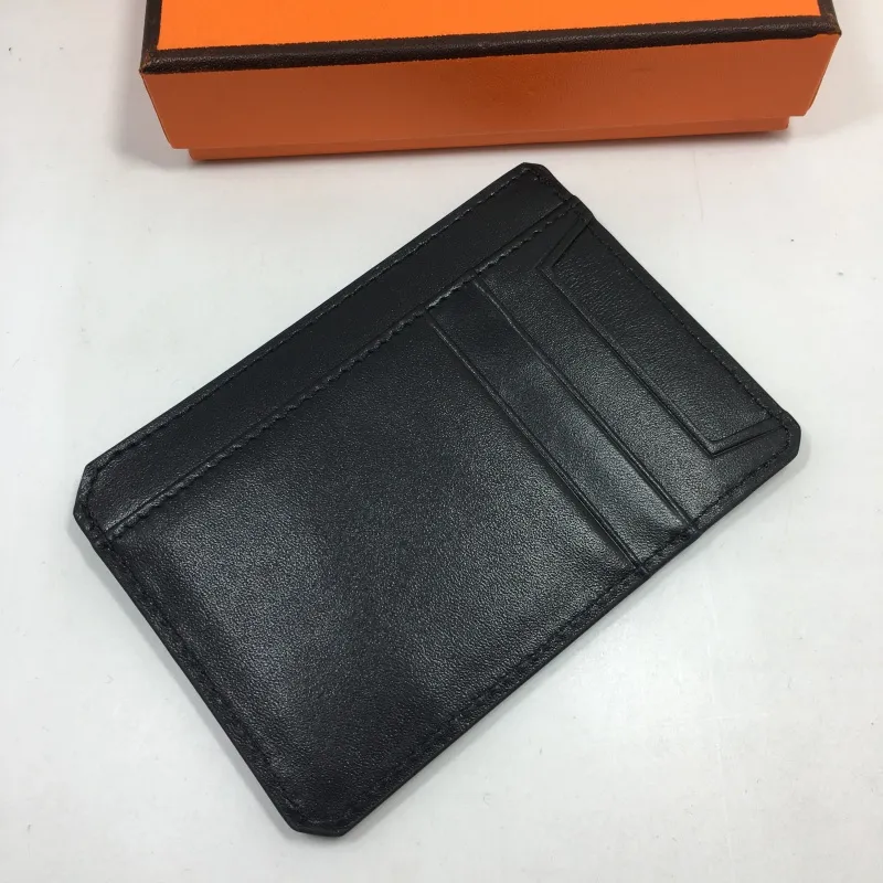Uomo Designer Vera pelle Nera Portafoglio Porta Carte di Credito Prime Hide