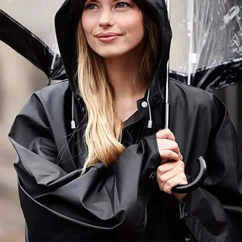 SNZ Poncho Antipioggia per Uomo e Donna, Riutilizzabili Poncho Impermeabile, Mantella Antipioggia con 2 Paia di Copriscarpe, Cerata Antipioggia Eva Traspirante per Escursioni, Ciclismo, Campeggio