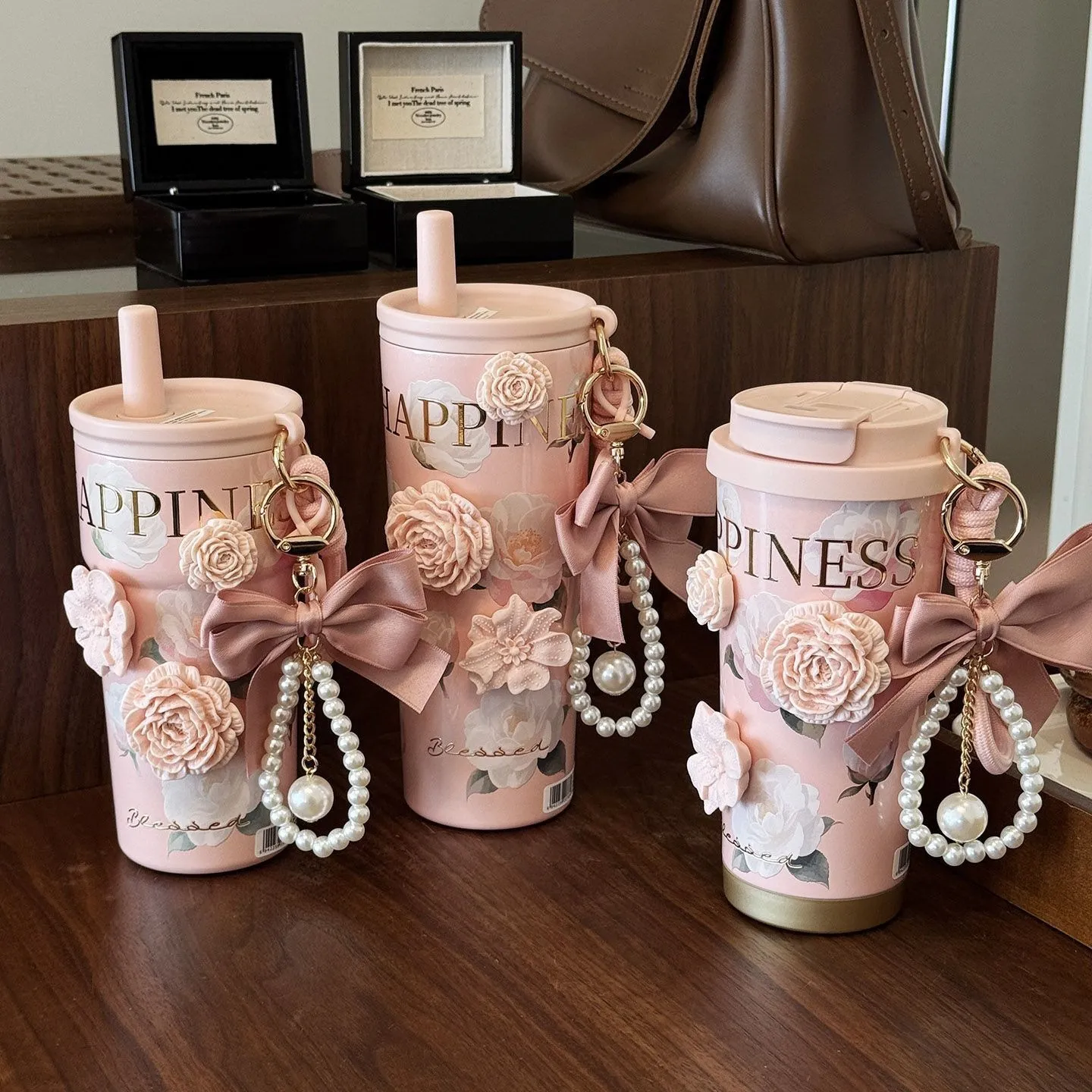 Camellia Coffee Travel Mug For Women Insulated... From Cozyookhome, $36.19  | DHgate.Com